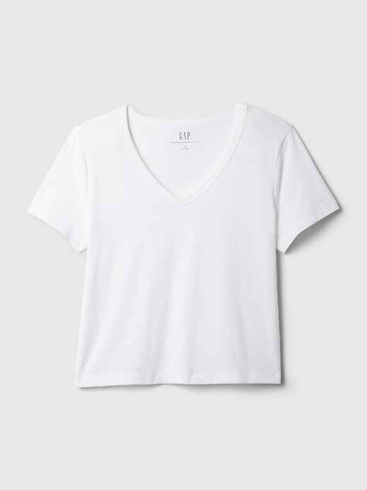 Image number 4 showing, Organic Cotton Vintage Cropped T-Shirt