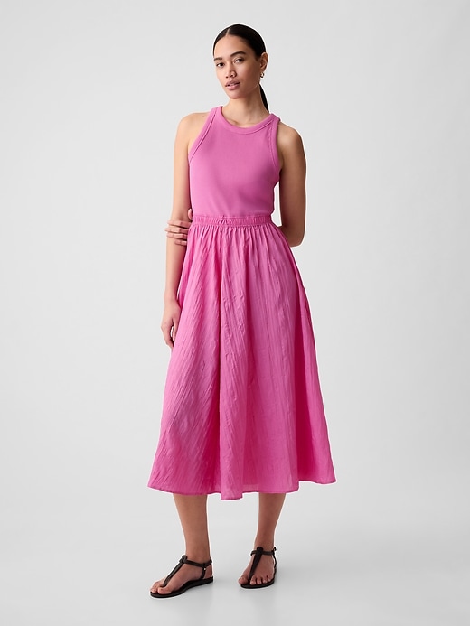 Image number 3 showing, Textured Crinkle Midi Dress