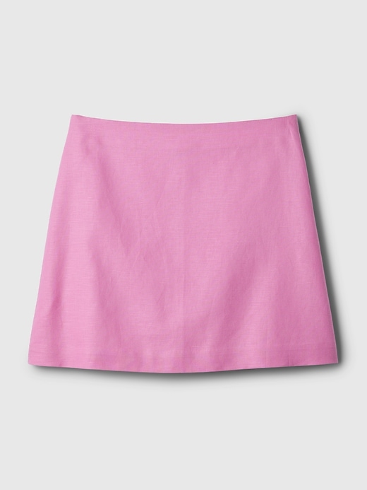 Image number 4 showing, Linen-Cotton Mini Skirt
