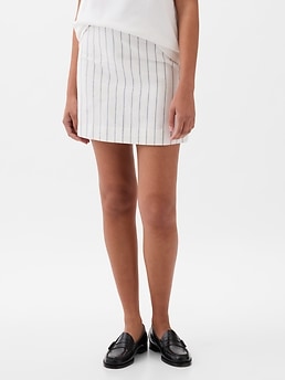 Linen-Cotton Mini Skirt | Gap