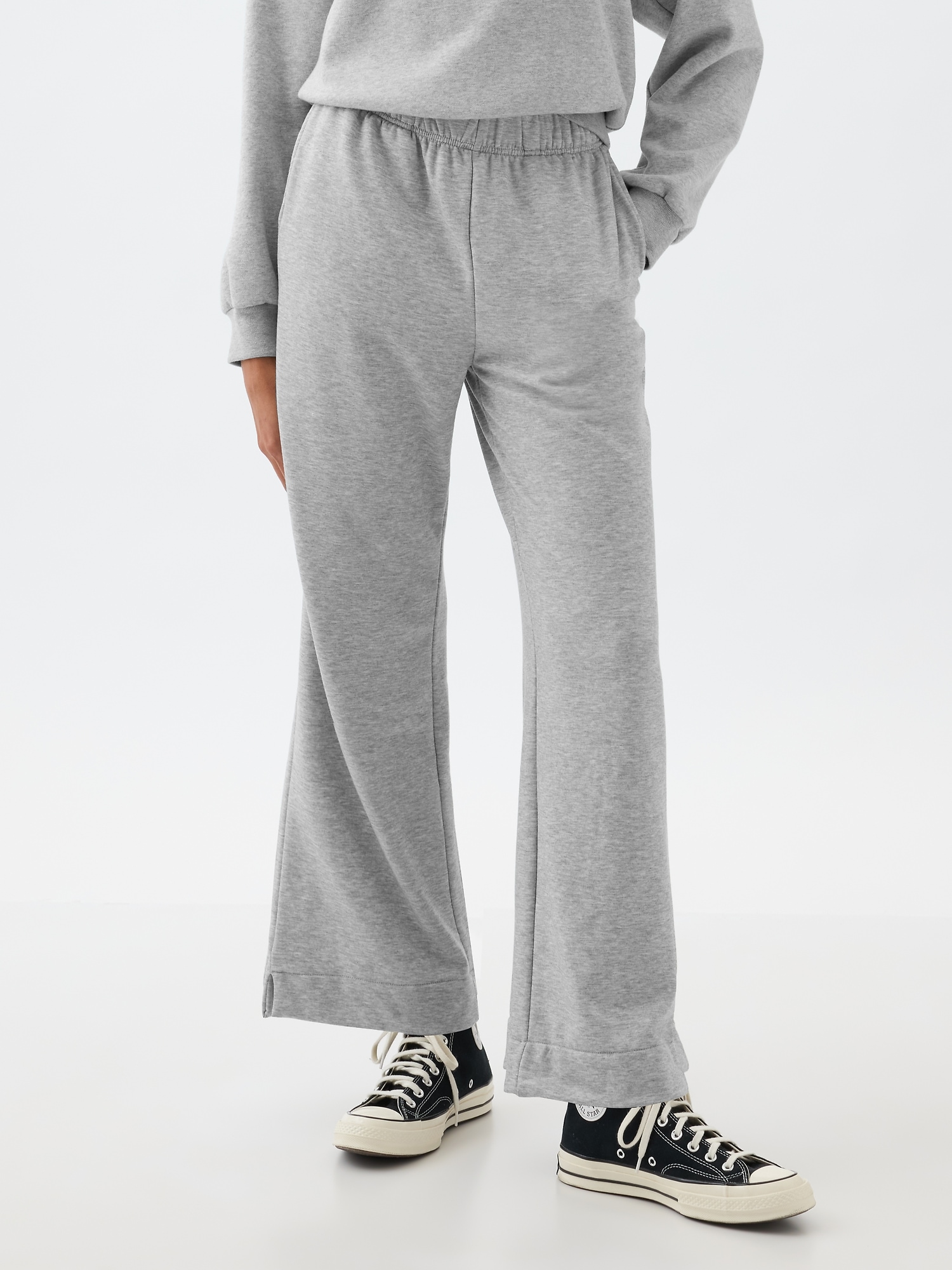  GWNWTT Women's Sweatpants Heather Gray Stacked Pants Sweatpants  (Color : Light Grey, Size : Medium) : Clothing, Shoes & Jewelry