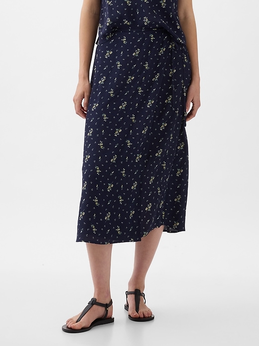 Image number 1 showing, Wrap Midi Skirt