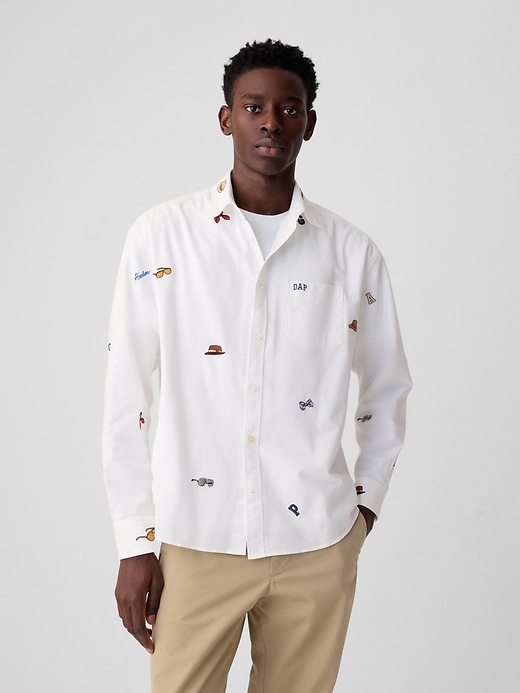 Image number 2 showing, DAP &#215 GAP Embroidered Oxford Shirt