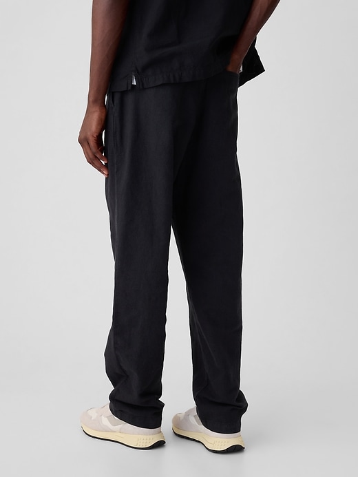 Image number 4 showing, Linen-Cotton Pleated Trousers