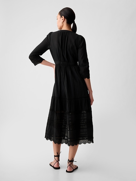 Image number 2 showing, Textured Crinkle Lace Midi Dress