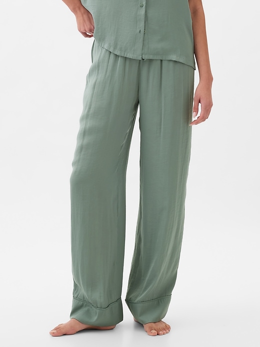 Image number 1 showing, Satin PJ Pants