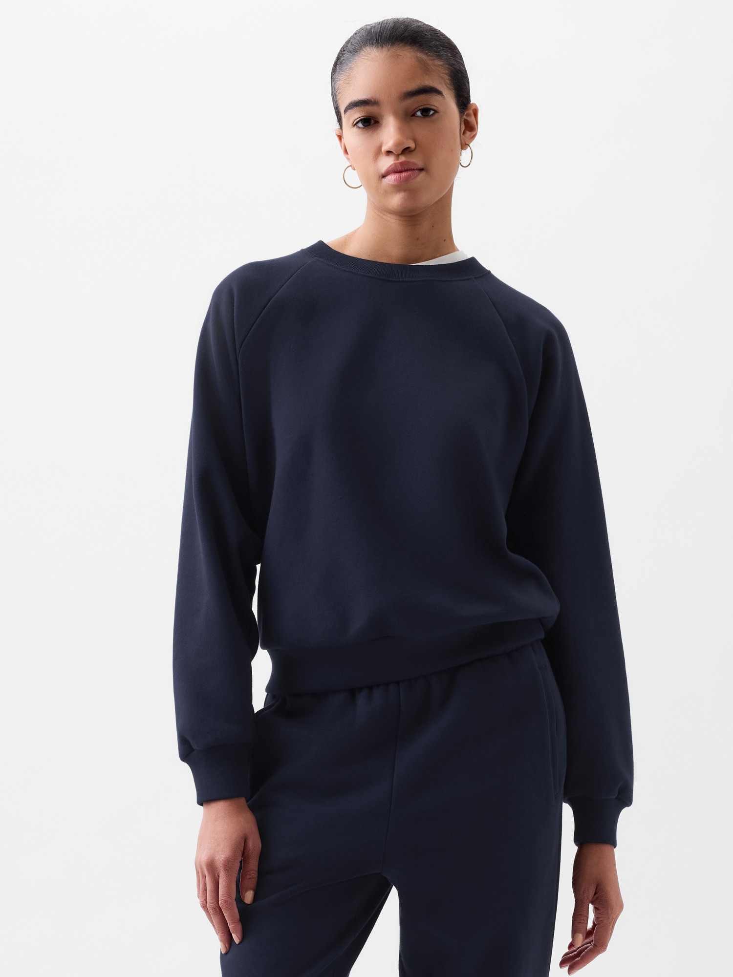 Shop Gap Vintage Soft Raglan Sweatshirt In Navy Blue