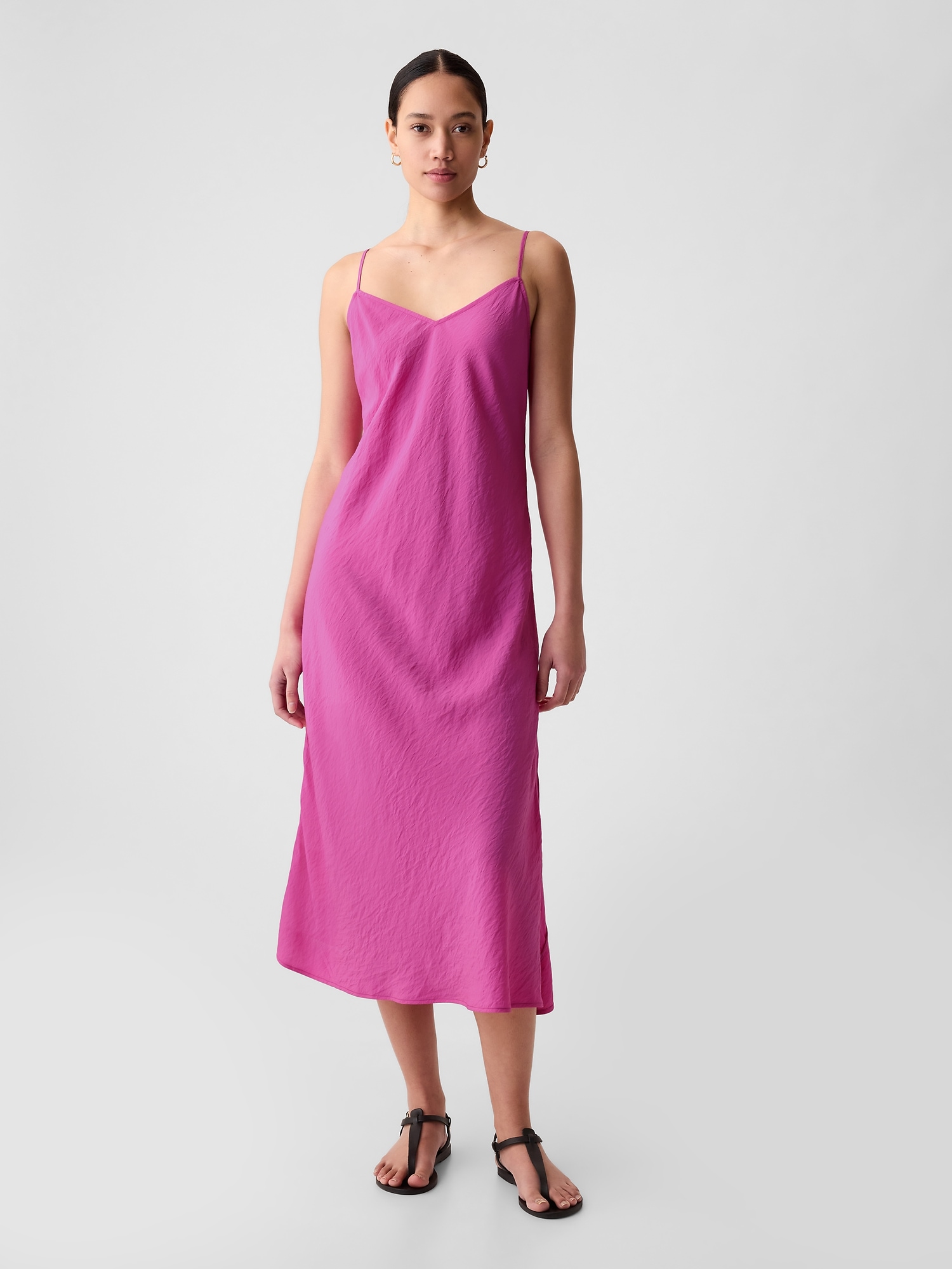 Shop Gap Slip Midi Dress In Budding Pink Lilac