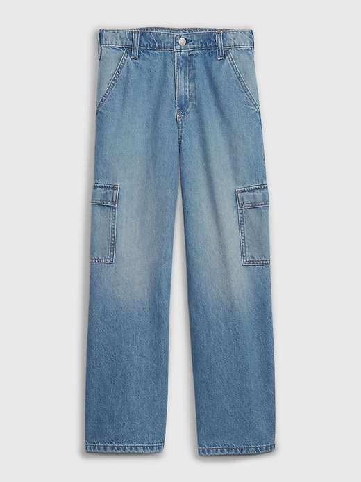 Image number 3 showing, Kids Low Rise Stride Wide-Leg Cargo Jeans