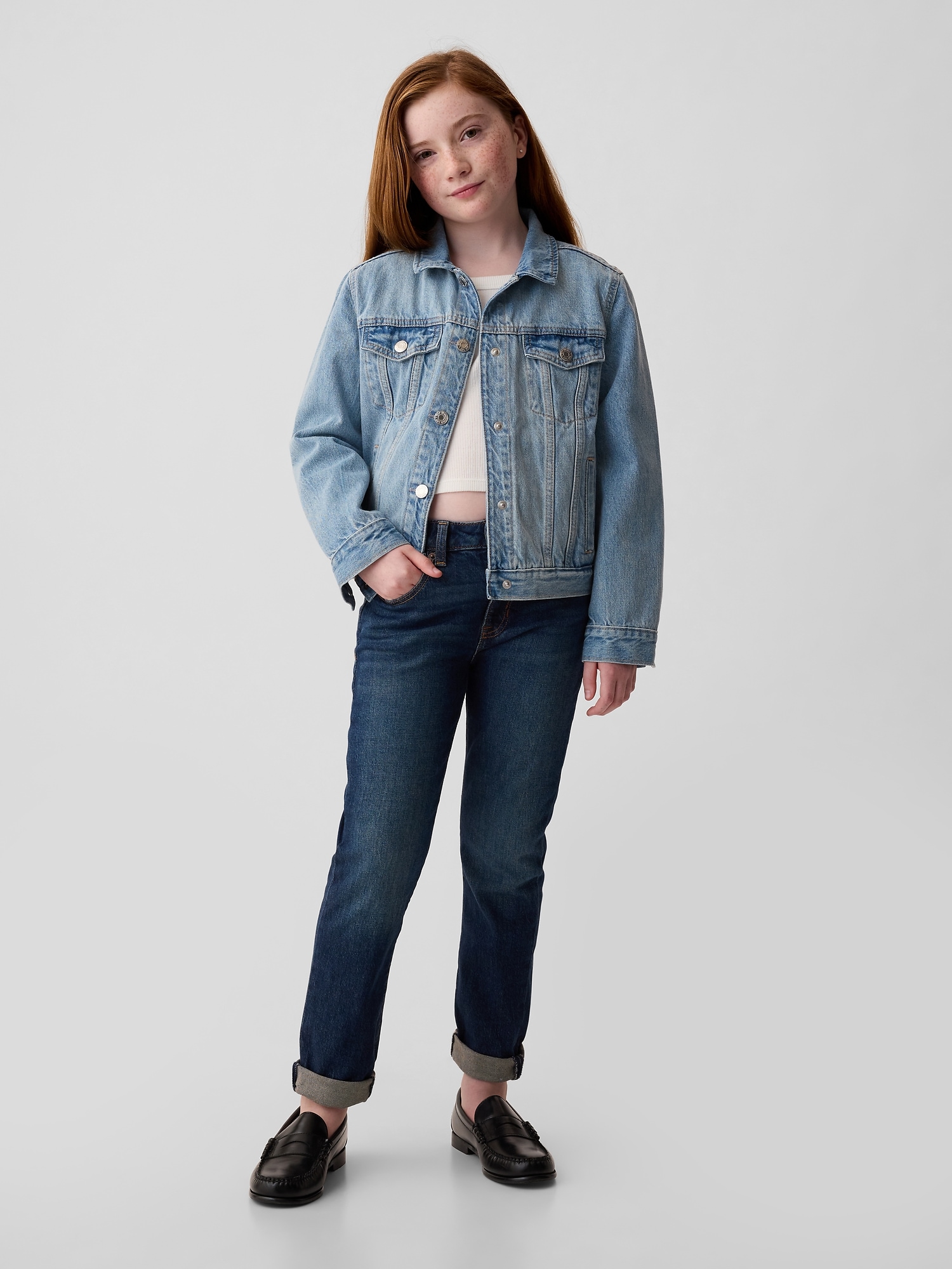 Kids Mid Rise Girlfriend Jeans