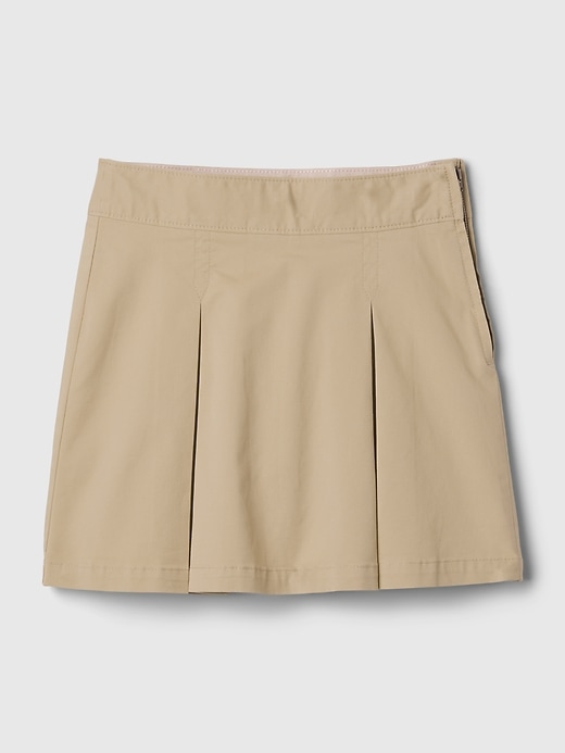 Image number 3 showing, Kids Uniform Pleated Khaki Skirt