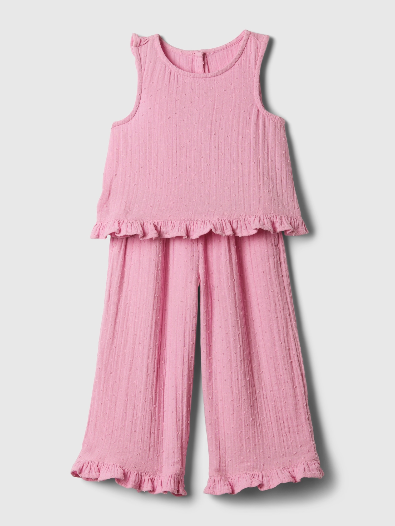 Gap Baby Crinkle Gauze Outfit Set In Sugar Pink