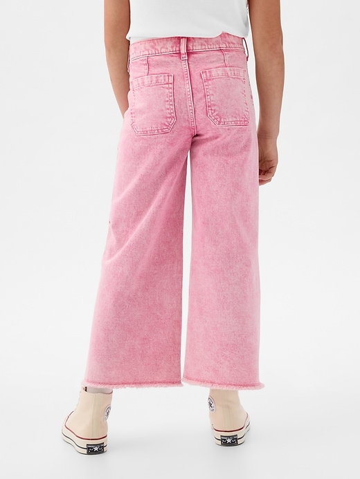 Image number 3 showing, Kids High Rise Stride Wide-Leg Ankle Jeans