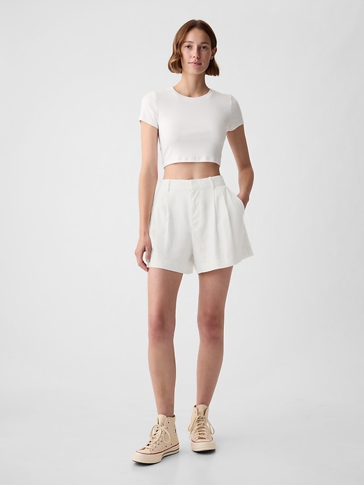 Image number 9 showing, 365 High Rise Linen-Blend Shorts