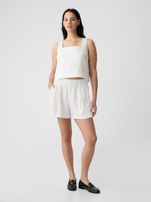 Image number 5 showing, 365 High Rise Linen-Blend Shorts