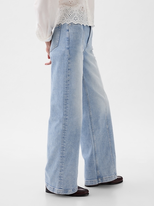 Image number 3 showing, High Rise Stride Wide-Leg  Jeans