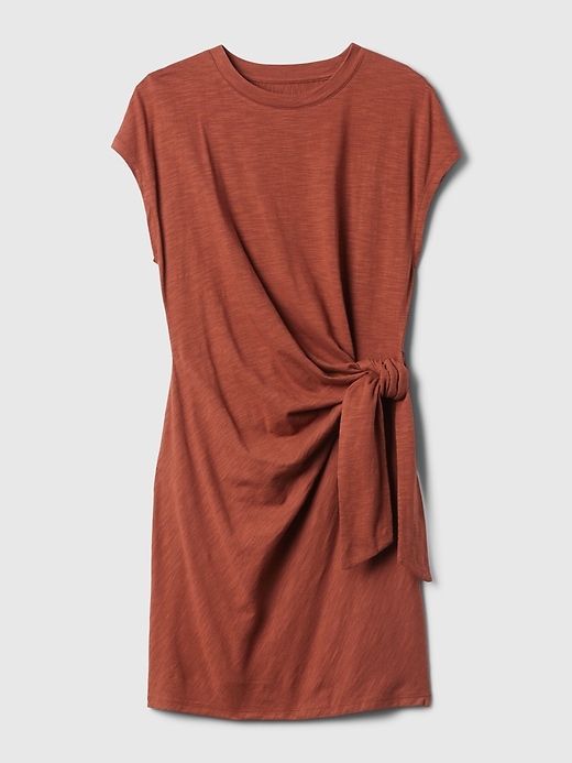 Image number 7 showing, Tie-Knot Mini T-Shirt Dress