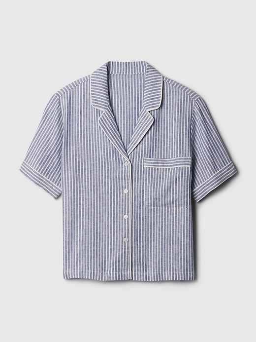Image number 4 showing, Linen-Blend PJ Shirt