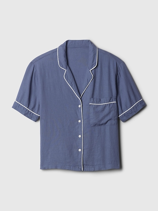 Image number 4 showing, Linen-Blend PJ Shirt