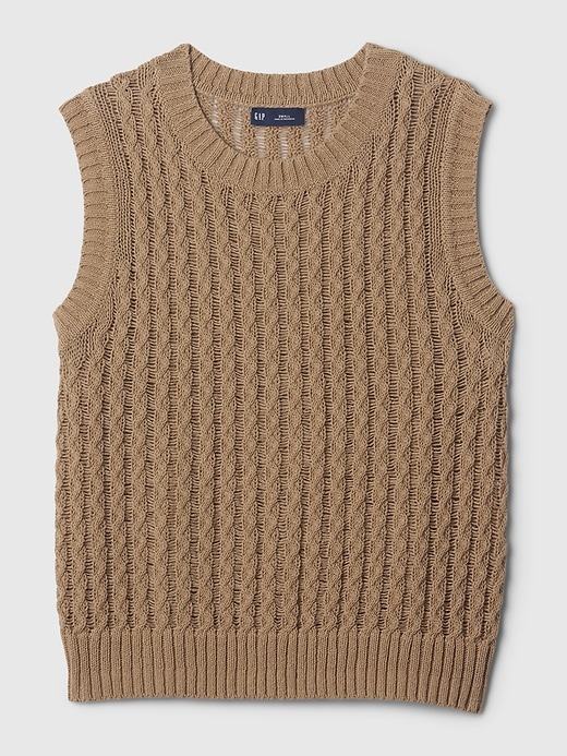 Image number 5 showing, Linen-Cotton Textured Knit Tank Top