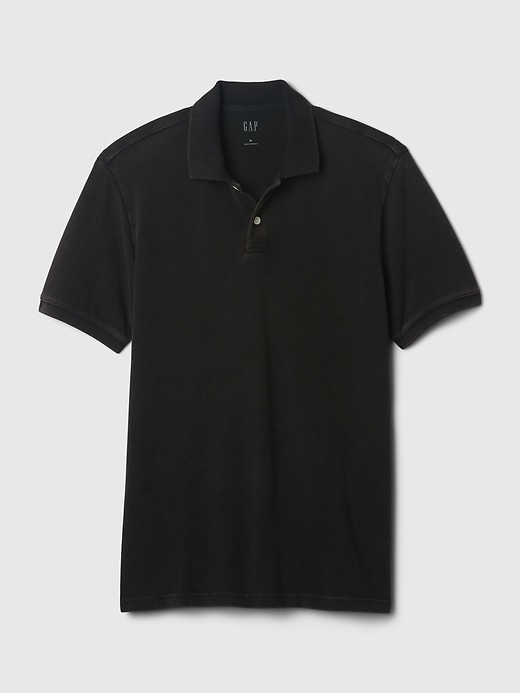 Image number 5 showing, Washed Pique Polo Shirt