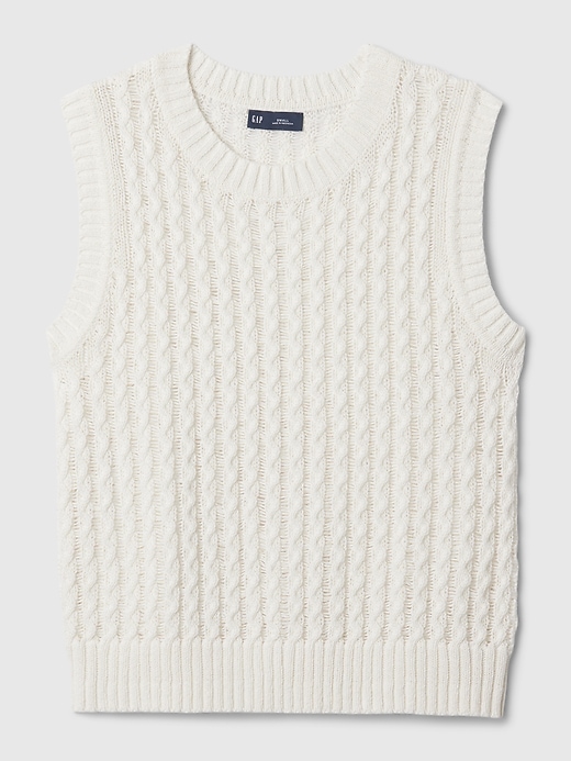 Image number 5 showing, Linen-Cotton Textured Knit Tank Top