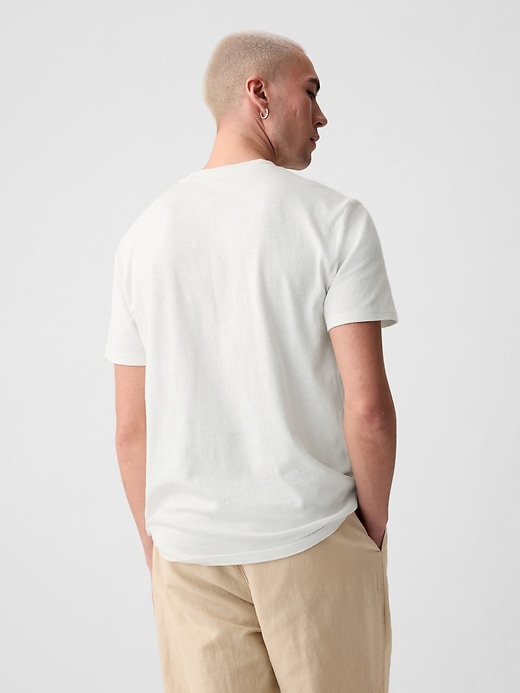 Image number 2 showing, Linen-Cotton Pocket T-Shirt