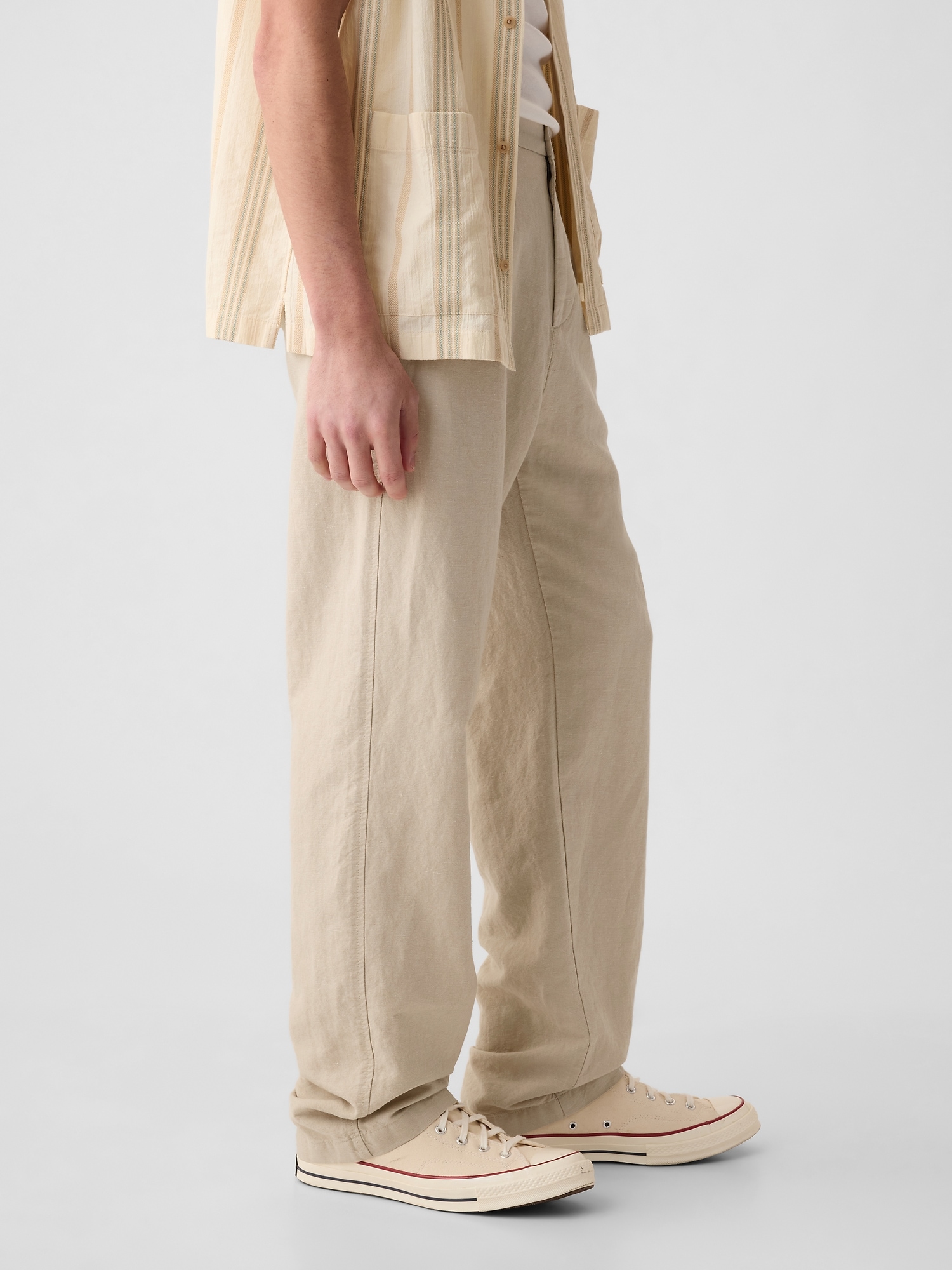Linen-Cotton Trousers in Slim Fit | Gap