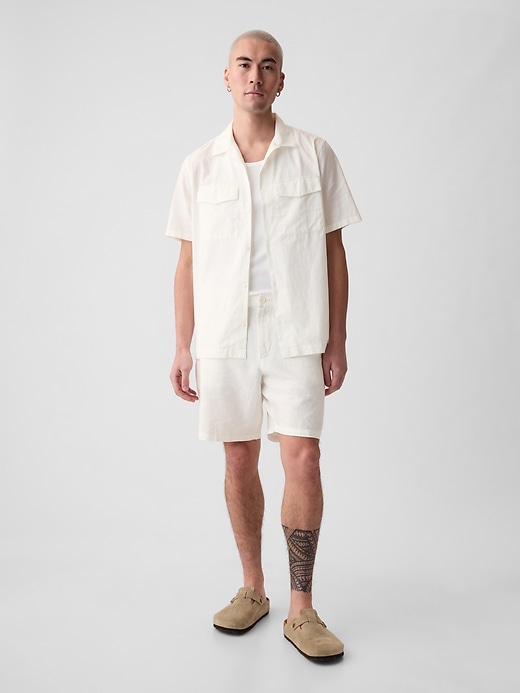 Image number 3 showing, Linen-Cotton Utility Shirt