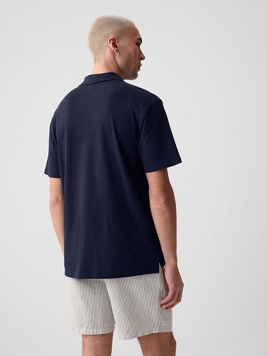 Image number 2 showing, Linen-Cotton Polo Shirt