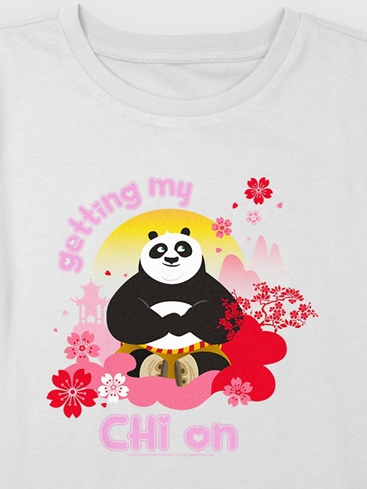 Image number 2 showing, Kids Kung Fu Panda Chi Graphic Boxy Crop Tee