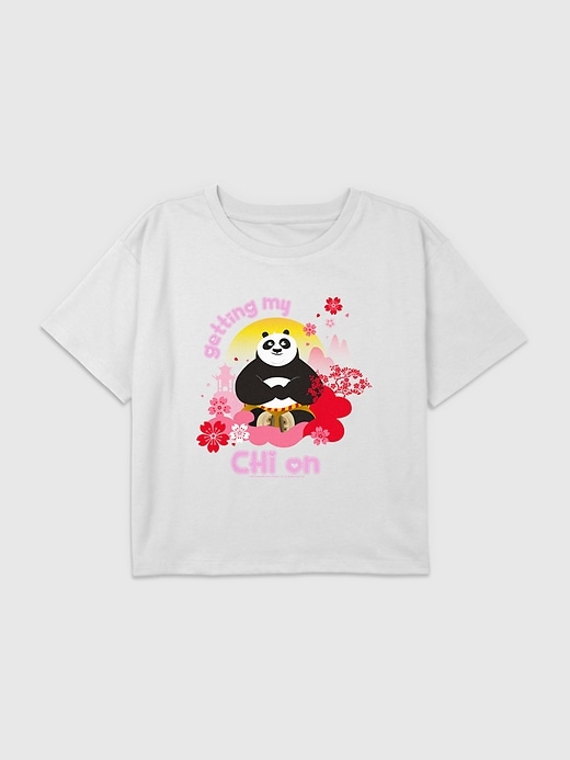 Image number 1 showing, Kids Kung Fu Panda Chi Graphic Boxy Crop Tee