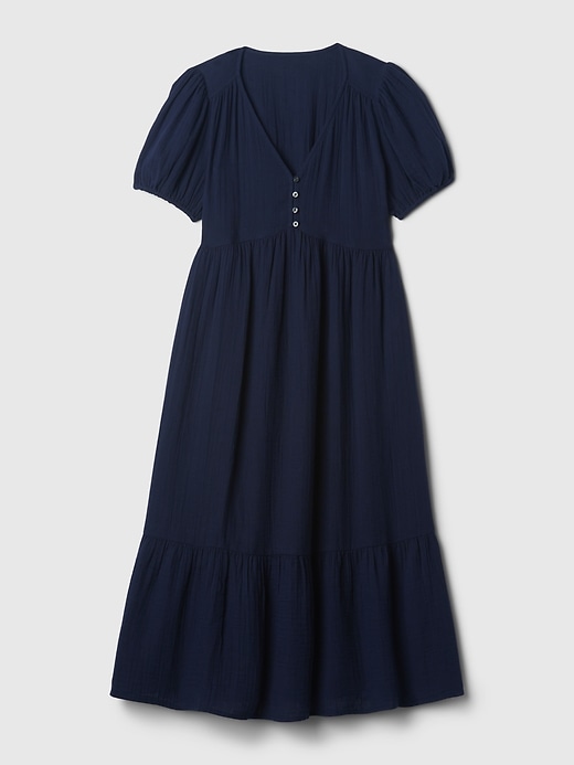 Image number 6 showing, Crinkle Gauze Midi Dress