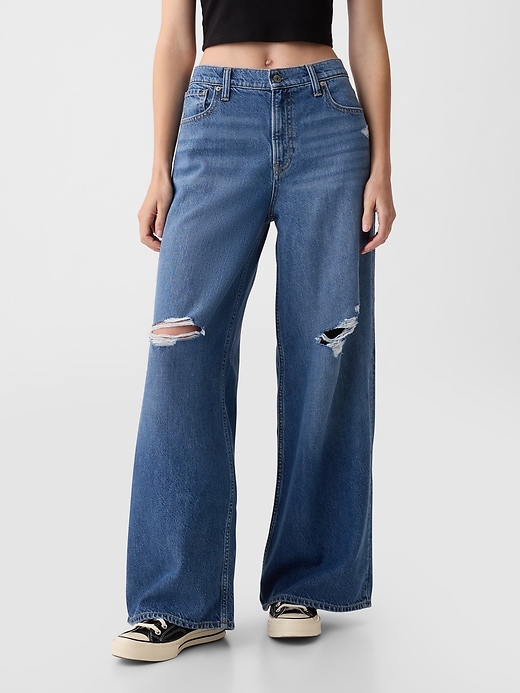 Image number 2 showing, Mid Rise UltraSoft Baggy Jeans