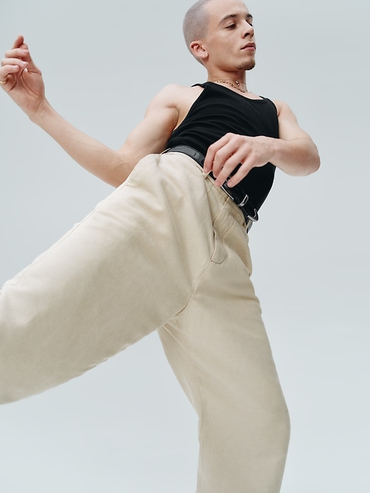 Image number 7 showing, Linen-Cotton '90s Loose Trousers