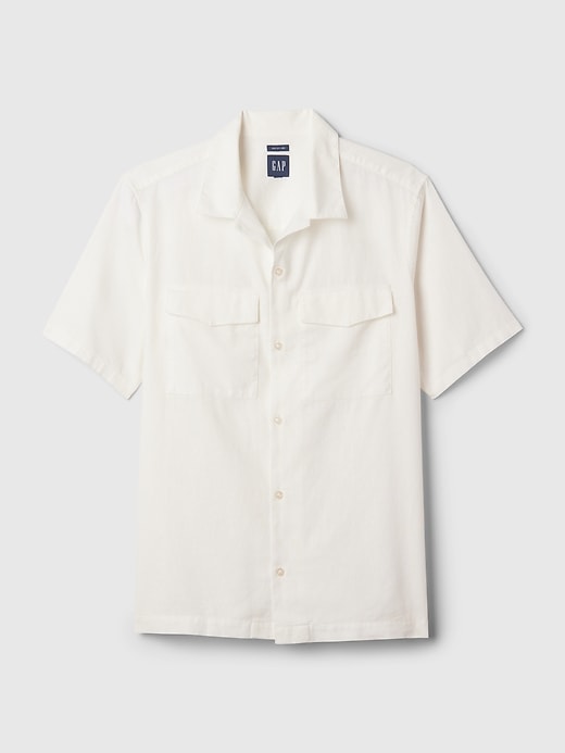 Image number 4 showing, Linen-Cotton Utility Shirt