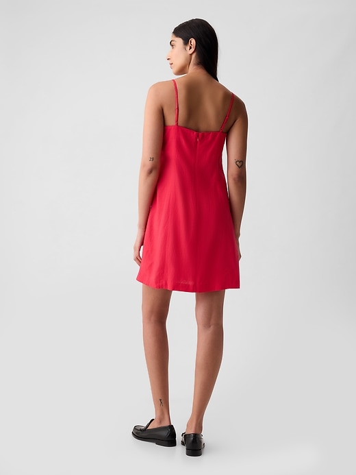 Image number 2 showing, Linen-Blend Mini Dress