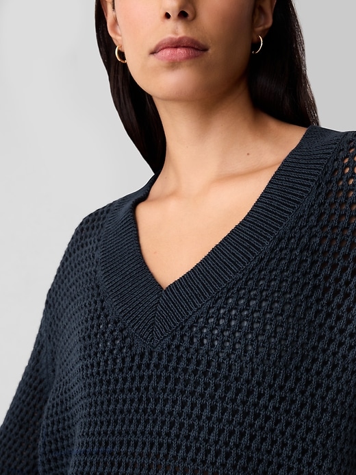 Image number 4 showing, 24/7 Split-Hem Crochet Sweater