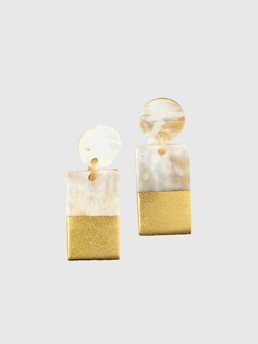 Image number 1 showing, Gold Dipped Statement Earrings