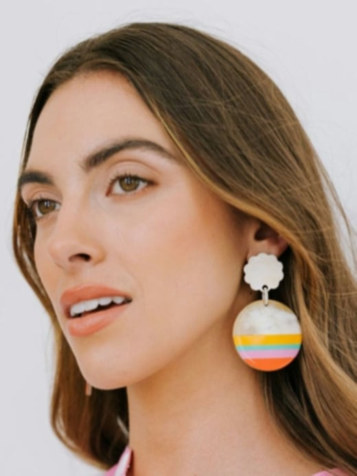Image number 2 showing, Paradise Dipped Circle Earrings