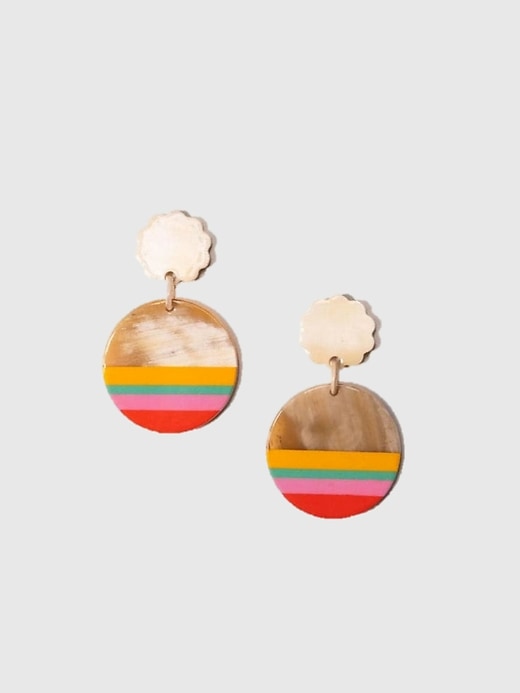 Image number 1 showing, Paradise Dipped Circle Earrings