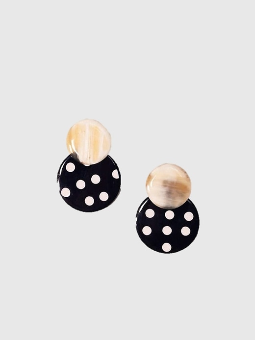 View large product image 1 of 1. Polka Double Circles Earrings