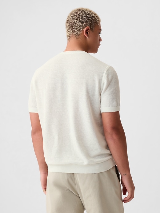 Image number 2 showing, Linen-Blend Textured Sweater Shirt