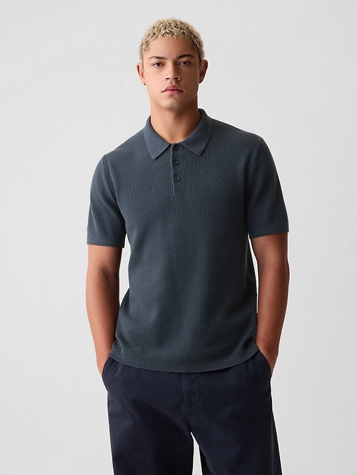 Image number 1 showing, Textured Polo Shirt