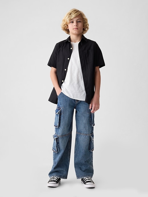 Image number 1 showing, Kids Baggy Cargo Jeans