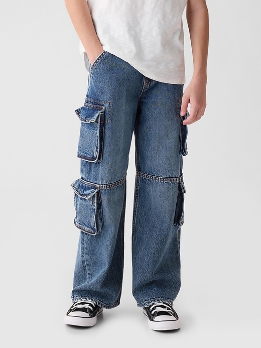 Image number 2 showing, Kids Baggy Cargo Jeans