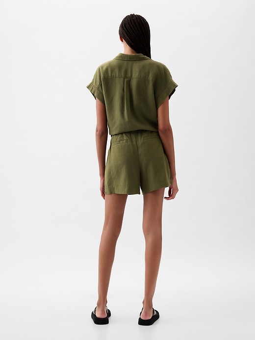 Image number 4 showing, 365 High Rise Linen-Blend Shorts