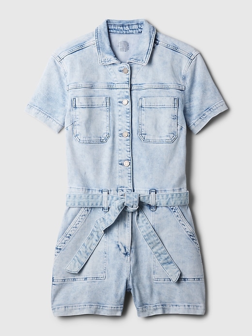 Image number 5 showing, Belted Denim Romper