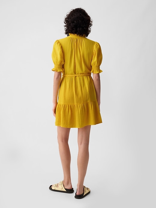 Image number 2 showing, Crinkle Gauze Mini Dress