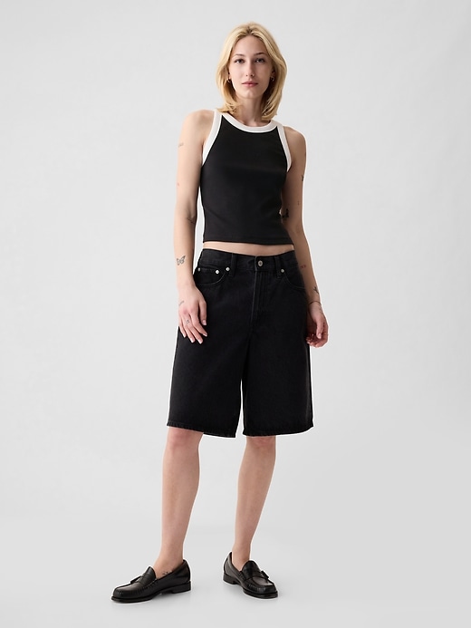 Image number 3 showing, Modern Rib Cropped Halter Top